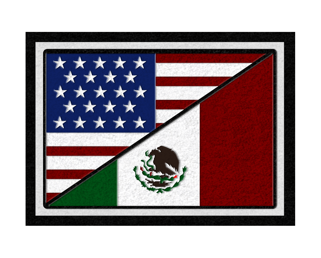 United States / Mexico Flag